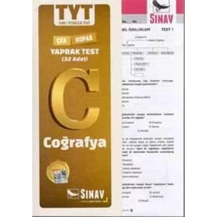 SINAV TYT COĞRAFYA YAPRAK TEST