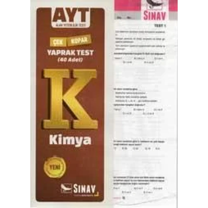 SINAV AYT KİMYA YAPRAK YEST