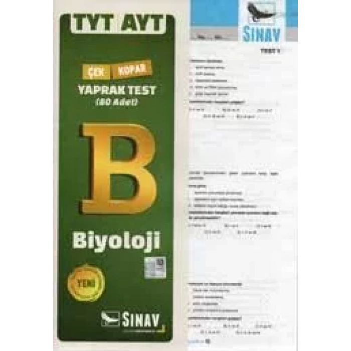 SINAV TYT AYT BİYOLOJİ YAPRAK TEST