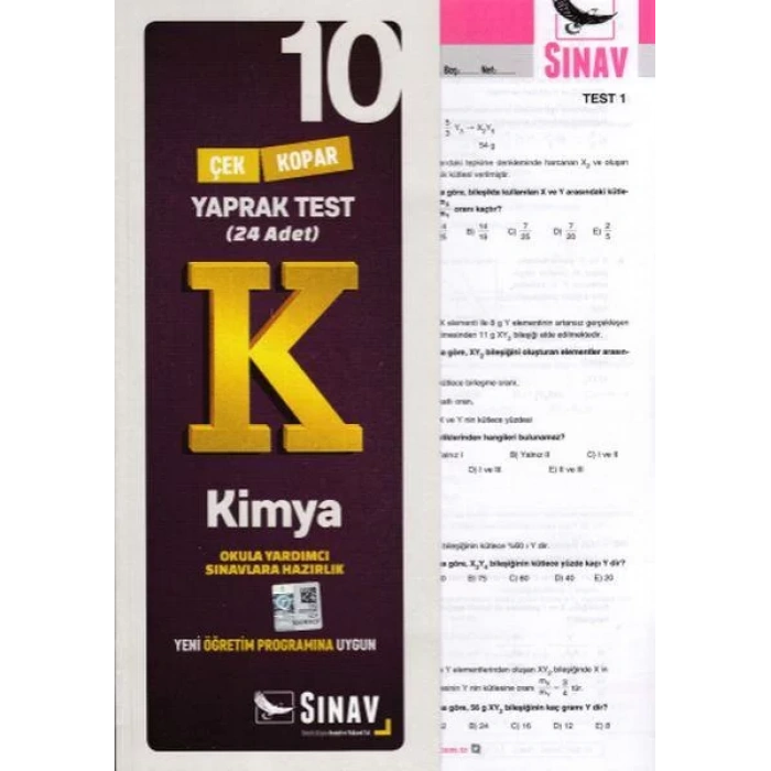 SINAV 10.SINIF KİMYA YAPRAK TEST