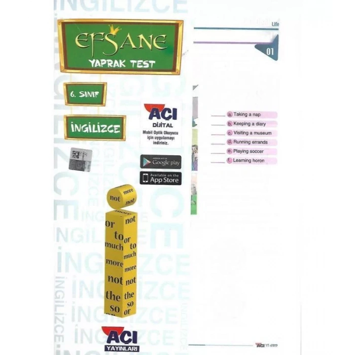 AÇI 6.SINIF İNGİLİZCE YAPRAK TEST