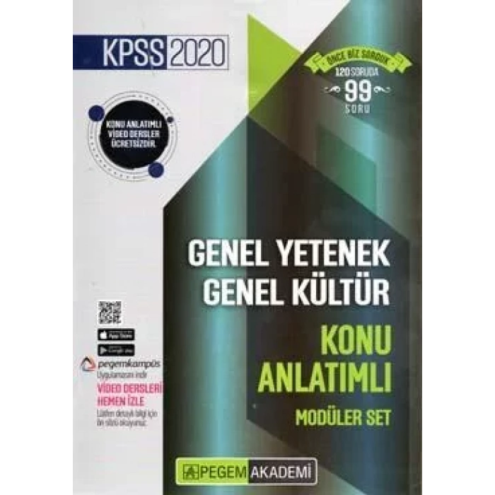 PEGEM KPSS GKGY KONU ANLATIMLI MODÜLER SET 2020