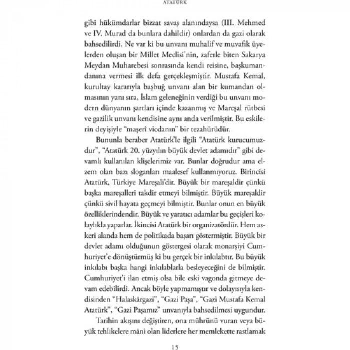 GAZİ MUSTAFA KEMAL ATATÜRK - KRONİK