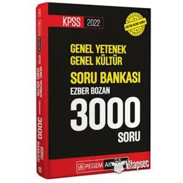 2022 KPSS Genel Yetenek Genel Kültür Ezberbozan 3