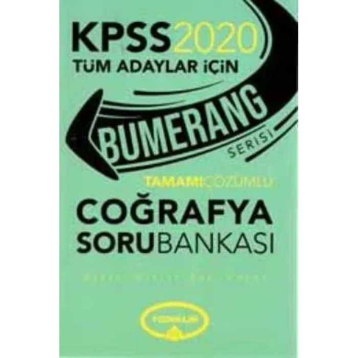 YEDİKLİM KPSS BUMERANG ÇÖZÜMLÜ COĞRAFYA SORU