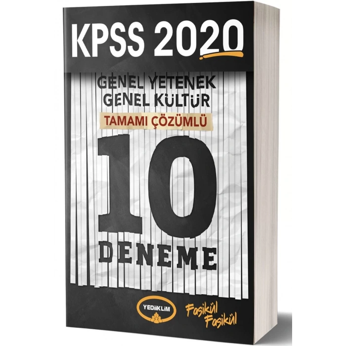 YEDİİKLİM KPSS GYGK TAMAMI ÇÖZÜMLÜ 10 FASİKÜL 2020