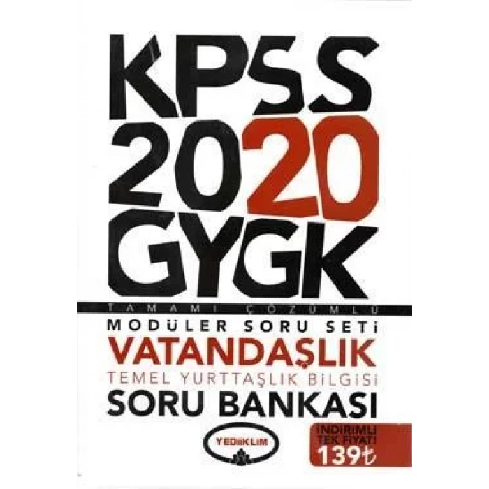 YEDİİKLİM KPSS GY GK MODÜLER SORU BANKASI 2020