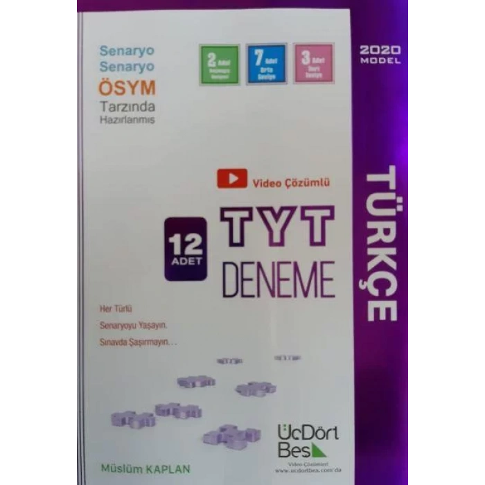 ÜÇDÖRTBEŞ TYT TÜRKÇE 12 DENEME