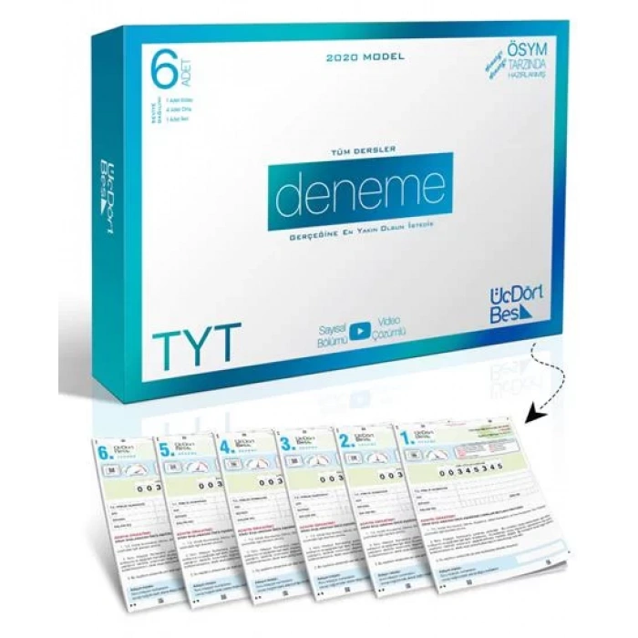 ÜÇDÖRTBEŞ TYT 6 DENEME GENEL 2021 YENİ