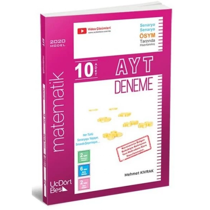 ÜÇDÖRTBEŞ AYT MATEMATİK 10 DENEME