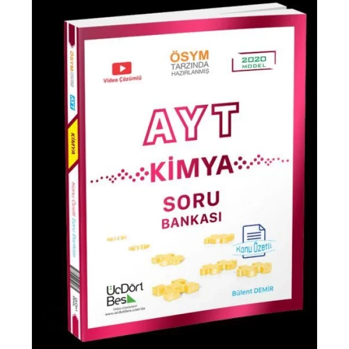 ÜÇDÖRTBEŞ AYT KİMYA KONU ÖZETLİ SORU BANKASI
