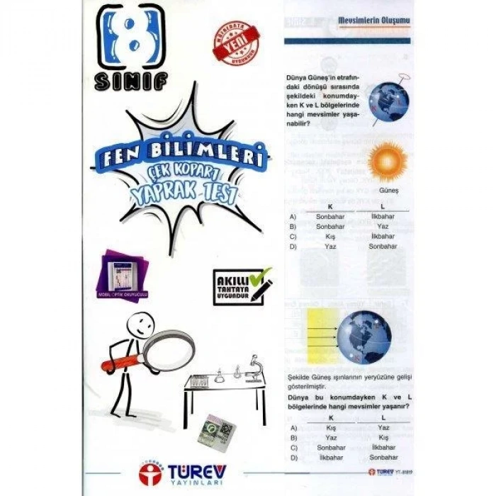 TÜREV 8.SINIF FEN BİLİMLERİ YAPRAK TEST