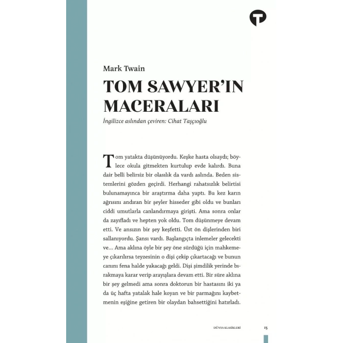 TOM SAWYERIN MACERALARI-TURKUVAZ
