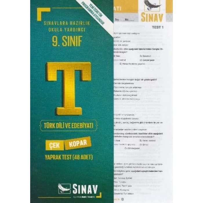 SINAV 9.SINIF TÜRK DİLİ EDEBİYATI YAPRAK TEST