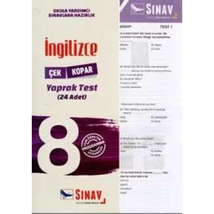SINAV 8.SINIF İNGİLİZCE YAPRAK TEST