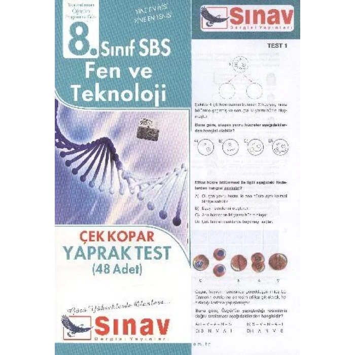SINAV 8.SINIF FEN BİLİMLERİ YAPRAK TEST