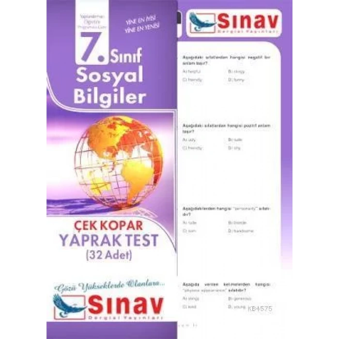 SINAV 7.SINIF SOSYAL BİLGİLER YAPRAK TEST