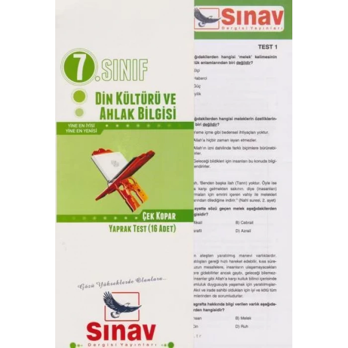 SINAV 7.SINIF DİN KÜLTÜRÜ YAPRAK TEST