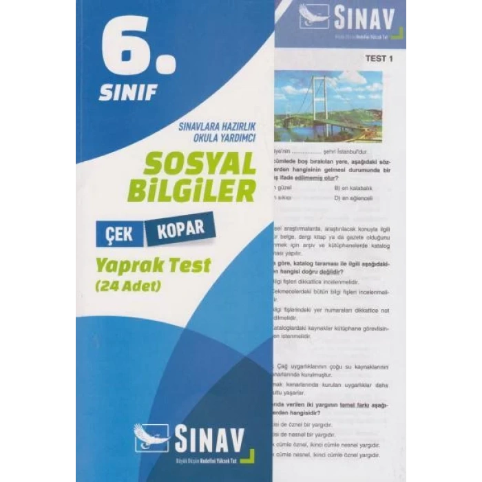 SINAV 6.SINIF SOSYAL BİLGİLER YAPRAK TEST