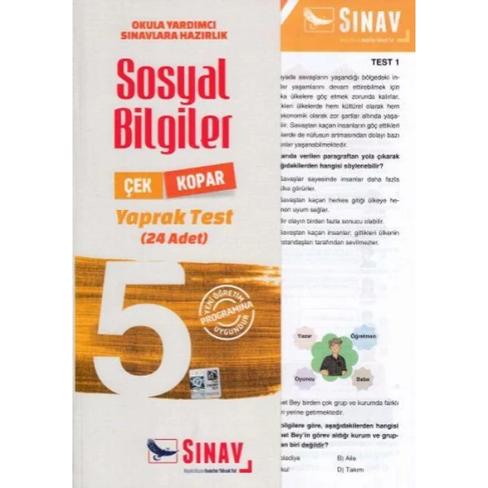 SINAV 5.SINIF SOSYAL BİLGİLER YAPRAK TEST
