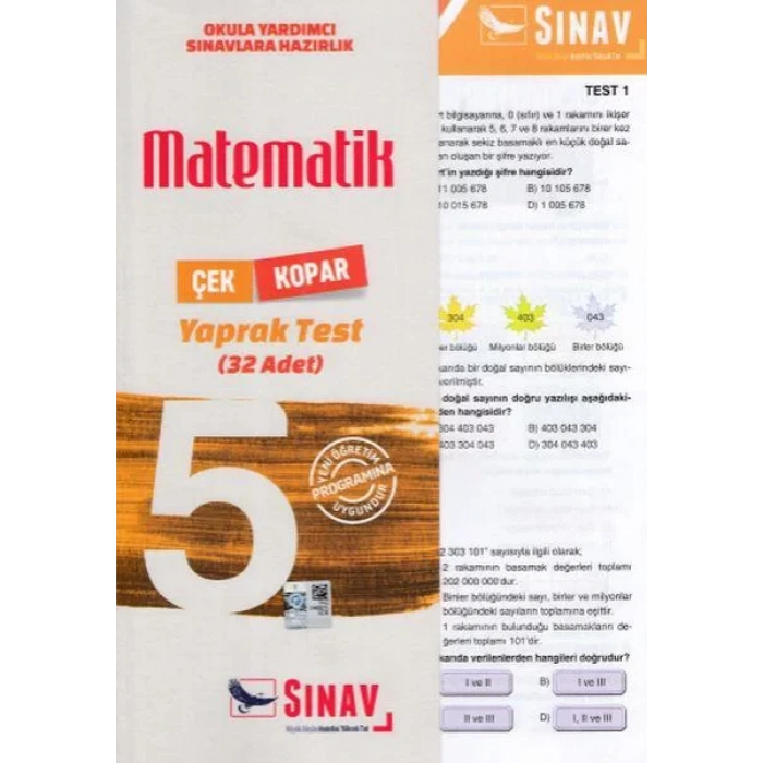 SINAV 5.SINIF MATEMATİK YAPRAK TEST