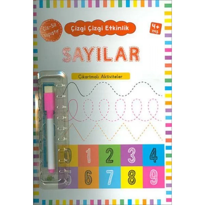 SAYILAR 4+ ÇIKARTMALI ÇİZ SİL YAPIŞTIR - KUKLA