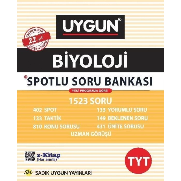 SADIK UYGUN TYT BİYOLOJİ SORU BANKASI