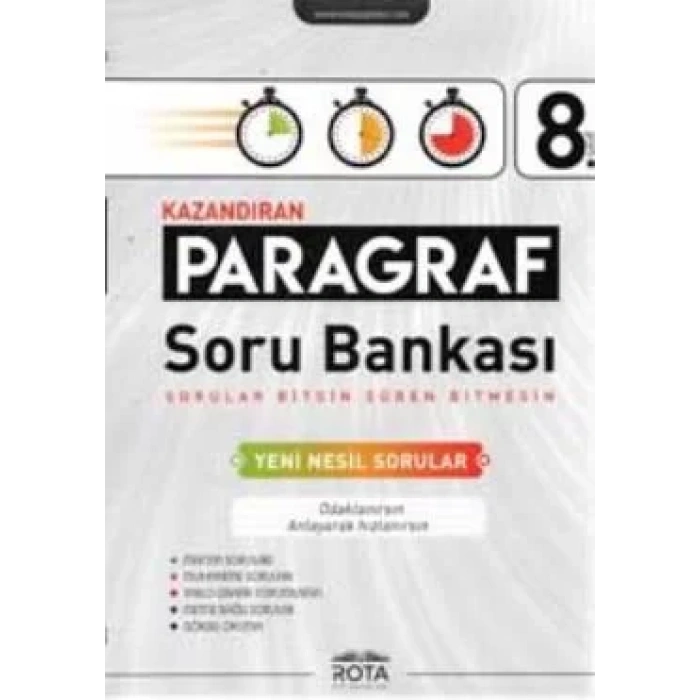 ROTA 8.SINIF PARAGRAF SORU BANKASI