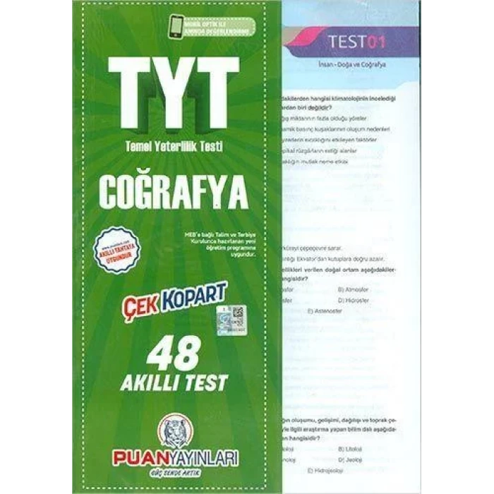 PUAN TYT COĞRAFYA YAPRAK TEST