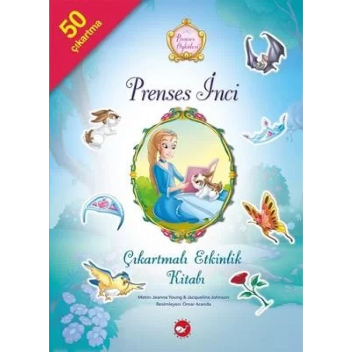 PRENSES İNCİ ÇIKARTMALI ETKİNLİK KİTABI - BEYAZ B