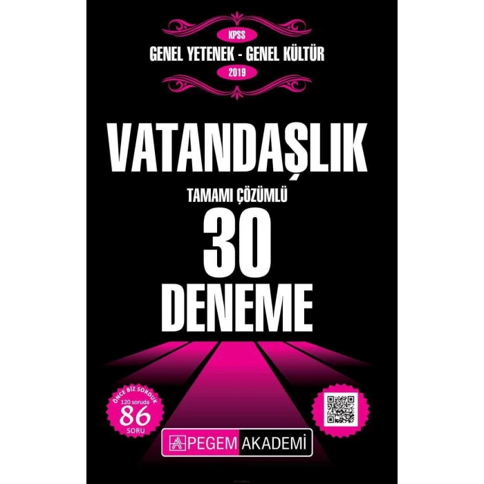 PEGEM KPSS VATANDAŞLIK 30 DENEME 2019 ÇÖZÜMLÜ