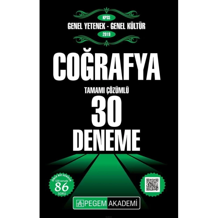 PEGEM KPSS COĞRAFYA 30 DENEME 2019