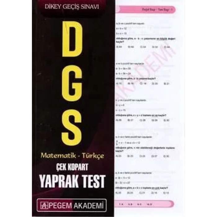 PEGEM DGS YAPRAK TEST 2020