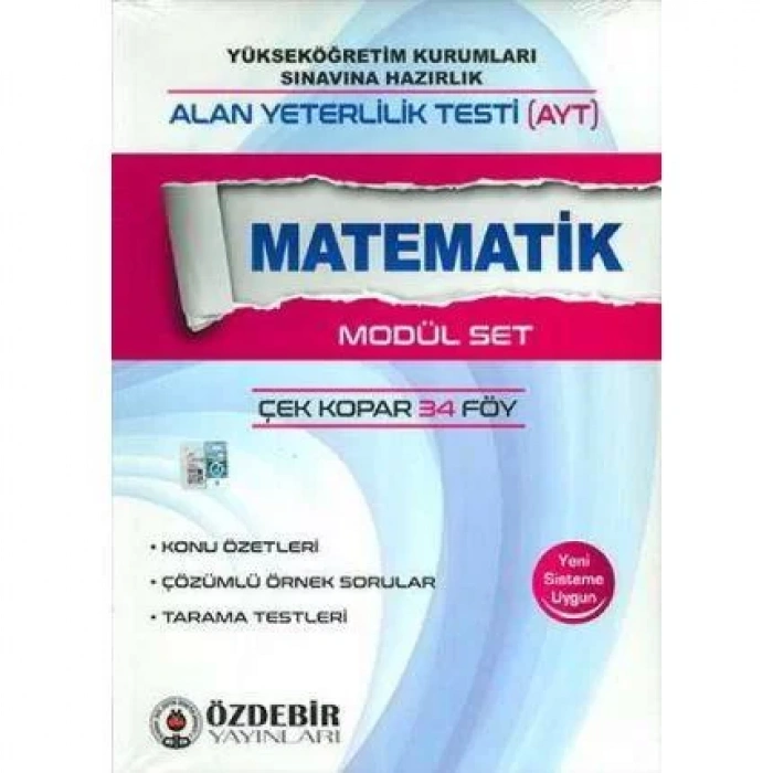 ÖZDEBİR AYT MATEMATİK MODÜL SET 34 FÖY