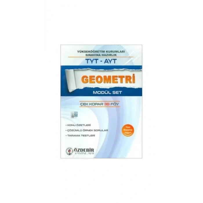 ÖZDEBİR AYT GEOMETRİ MODÜL SET 38 FÖY