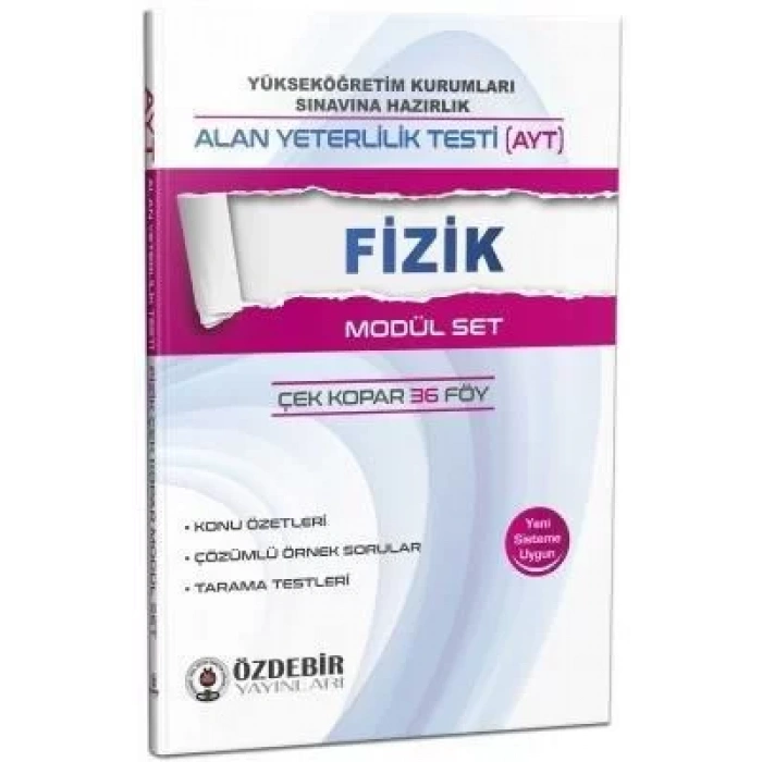 ÖZDEBİR AYT FİZİK MODÜL SET 36 FÖY