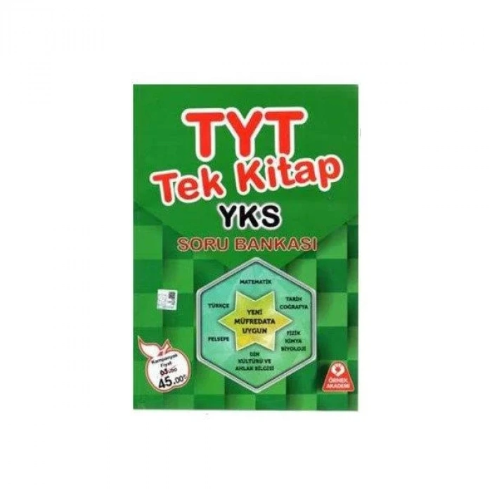 ÖRNEK AKADEMİ TYT TEK KİTAP YKS SORU BANKASI