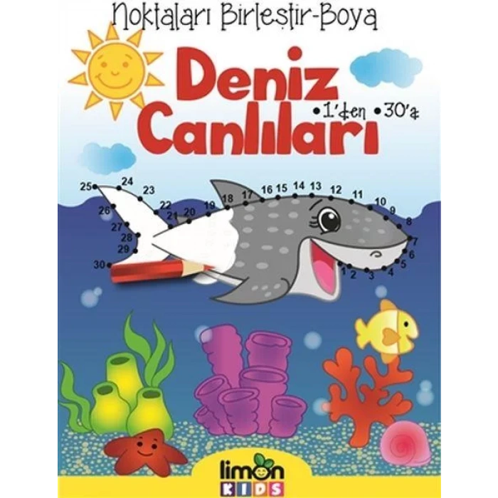 NOKTALARI BİRLEŞTİR BOYA DENİZ CANLILARI - LİMON K