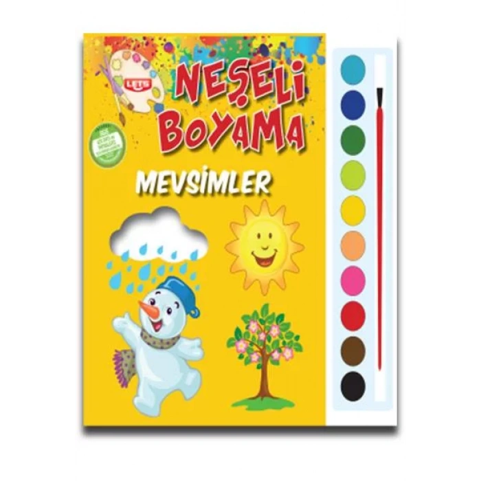 NEŞELİ BOYAMA MEVSİMLER (SULUBOYALI) - PARILTI