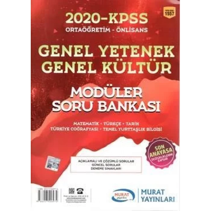 MURAT KPSS ORTAÖĞRETİM ÖNLİSANS MODÜLER SORU 2020