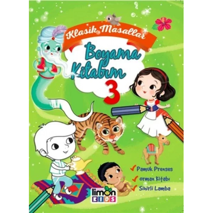 LİMON KİDS KLASİK MASALLAR BOYAMA KİTABIM 3