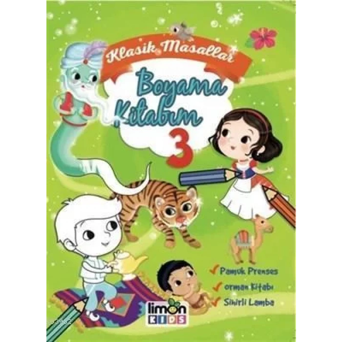 LİMON KİDS KLASİK MASALLAR BOYAMA KİTABIM 3