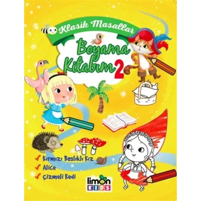 LİMON KİDS KLASİK MASALLAR BOYAMA KİTABIM 2