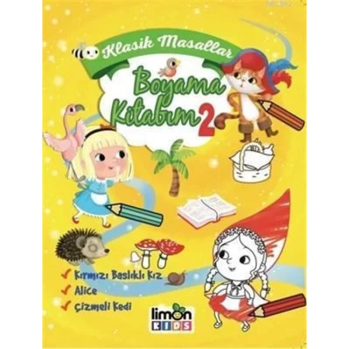 LİMON KİDS KLASİK MASALLAR BOYAMA KİTABIM 2