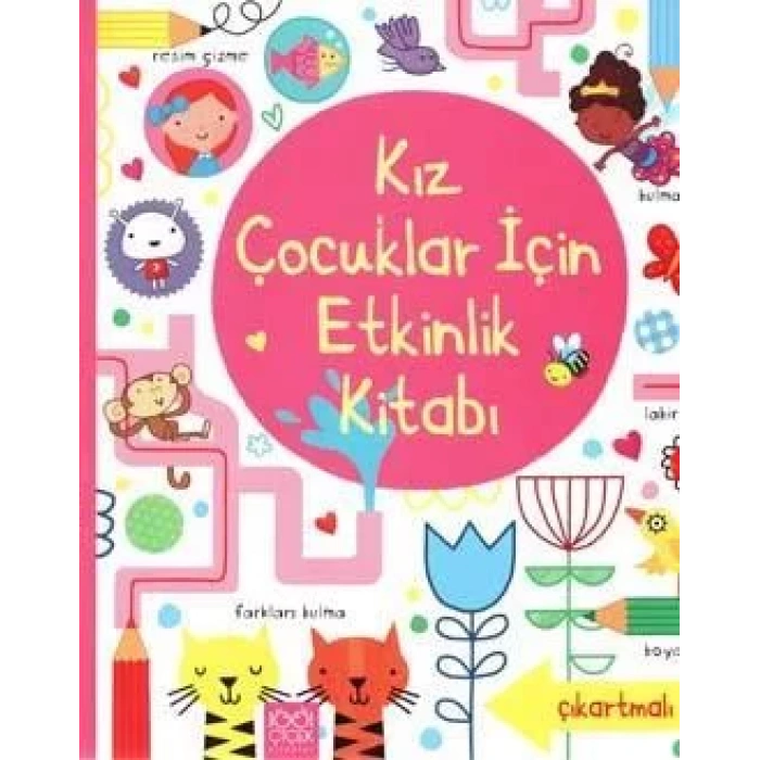 KIZ ÇOCUKLAR İÇİN ETKİNLİK KİTABI - 1001 ÇİÇEK