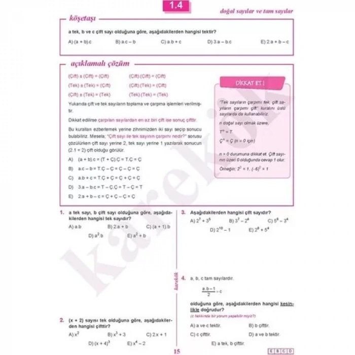 KAREKÖK MATEMATİK SIFIR