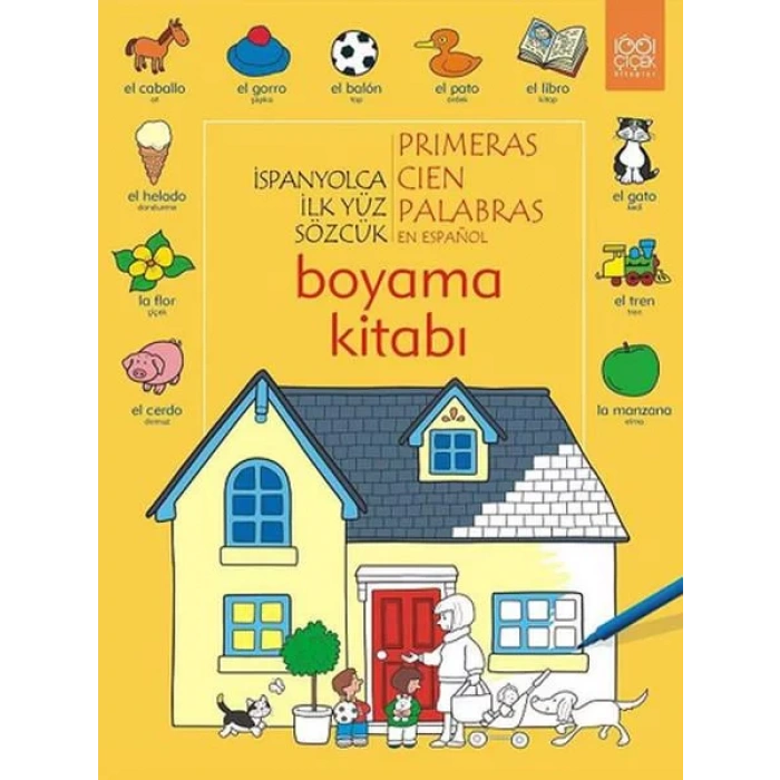 İSPANYOLCA İLK 100 SÖZCÜK BOYAMA - 1001 ÇİÇEK