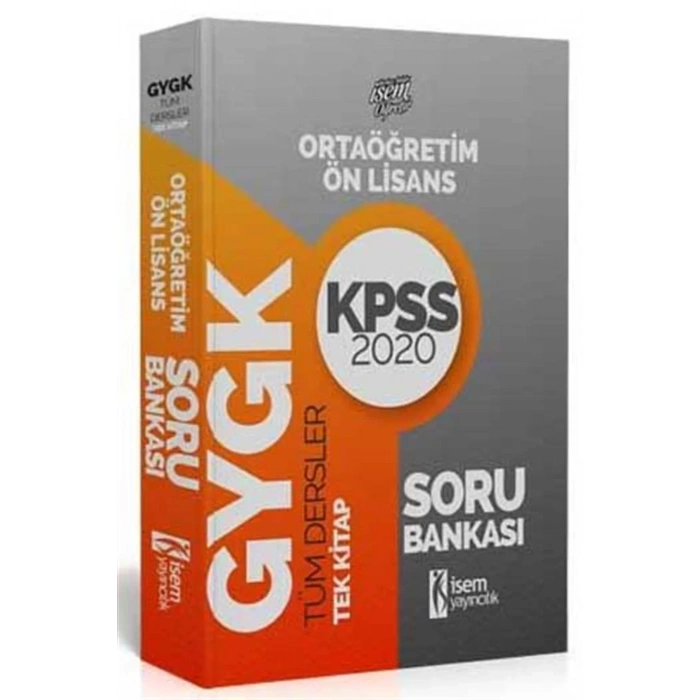 İSEM KPSS GK GY ORTAÖĞRETİM ÖN LİSANS SORU BANKASI