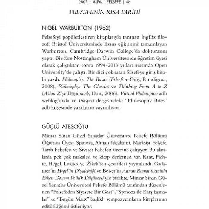 FELSEFENİN KISA TARİHİ - ALFA