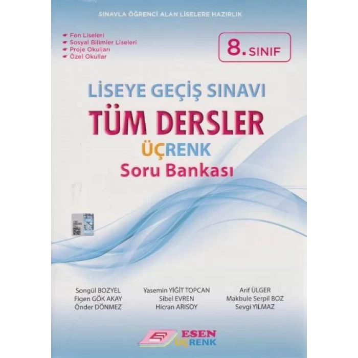 ESEN 8.SINIF ÜÇRENK TÜM DERSLER SORU BANKASI